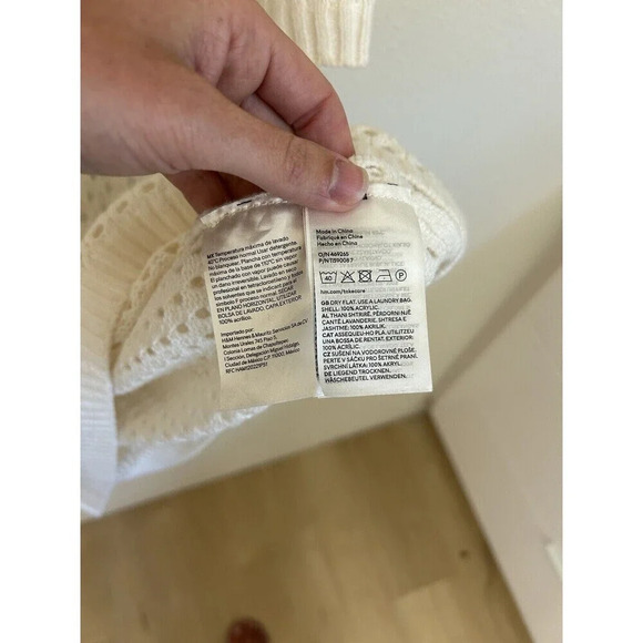 H&M Divided Tunic | Swim Coverup | Dress in cream SZ M - Picture 4 of 7